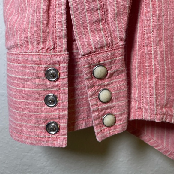 Lucky Brand Pearl Snap Long Sleeve Western Shirt Red Size Large - Picture 6 of 11